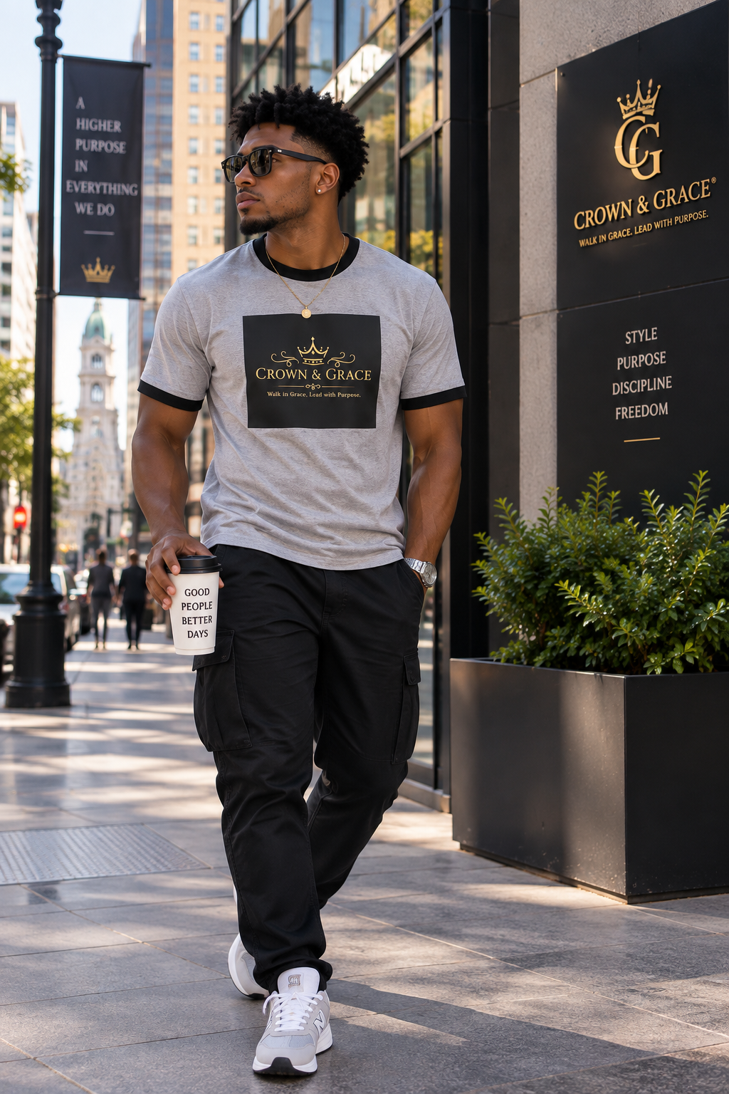 Crown & Grace Classic Unisex Ringer T-Shirt