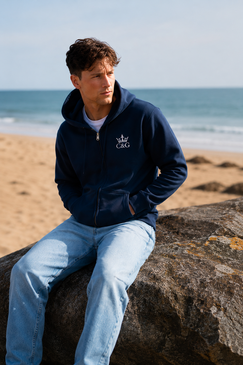Crown & Grace Unisex Full Zip Hoodie