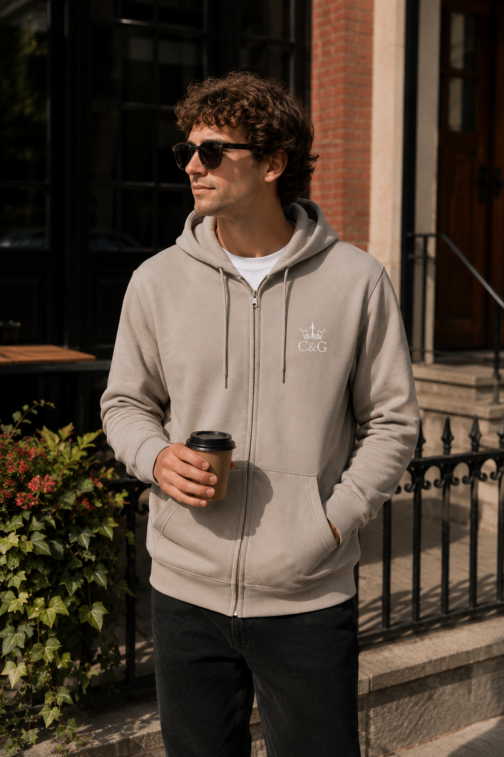 Crown & Grace Unisex Full Zip Hoodie