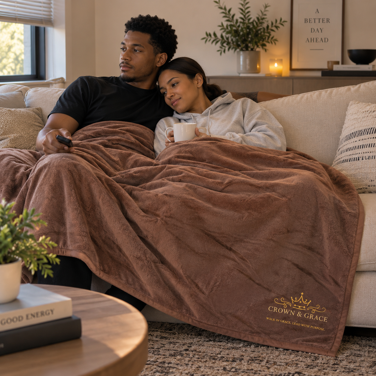 Crown & Grace Signature Sherpa Blanket