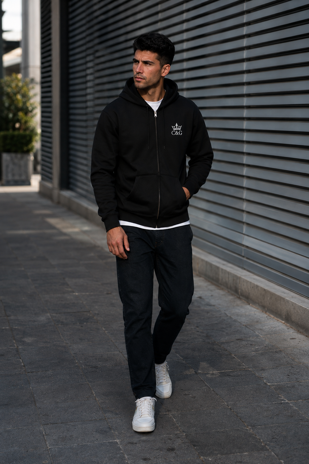 Crown & Grace Unisex Full Zip Hoodie