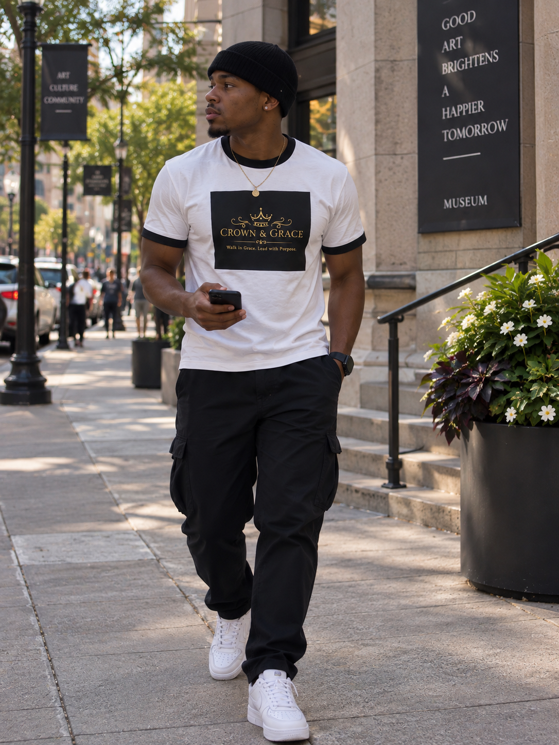Crown & Grace Classic Unisex Ringer T-Shirt